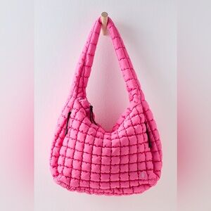 Free People Movement Quilted Carryall Tote Pink Bubblegum NWT